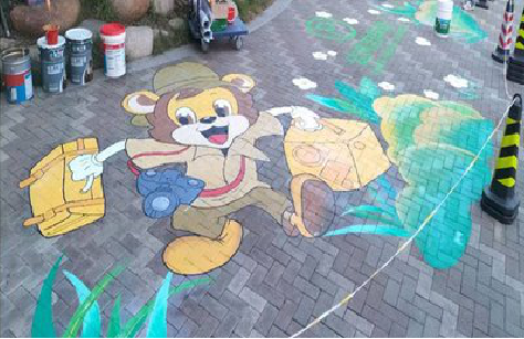 清镇市夏季画地面彩绘会遇到的问题