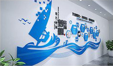 清镇市海浪主题文化墙如何设计？