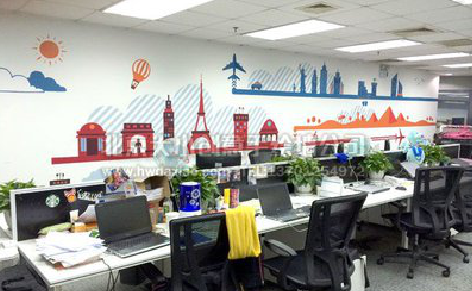 清镇市教你设计办公室墙绘的方法。